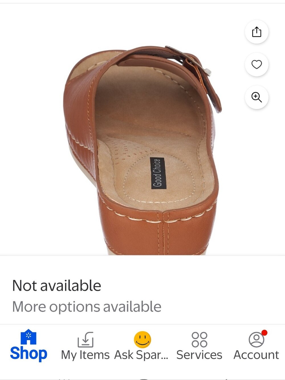 Good Choice Tan Buckle Wedge Slide - Women's Casual Comfort Wedge - Picture 5 of 17